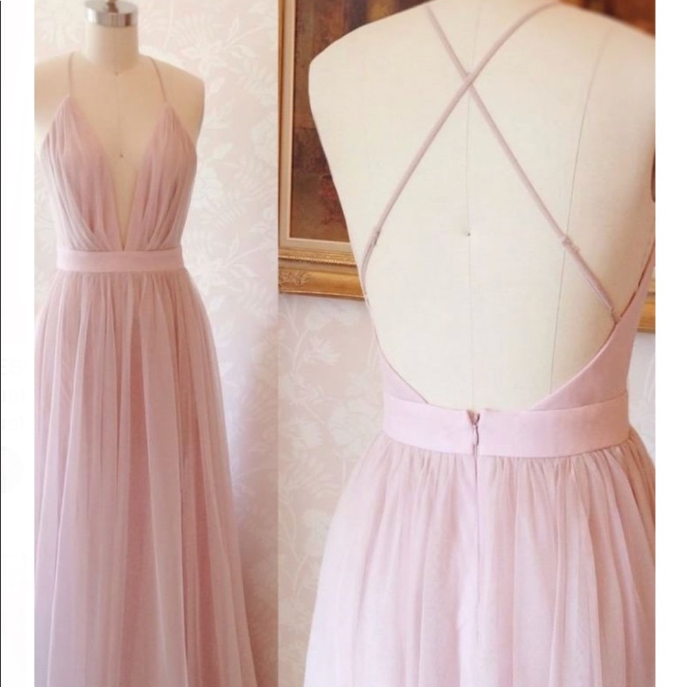 Long Pink Prom Dresses